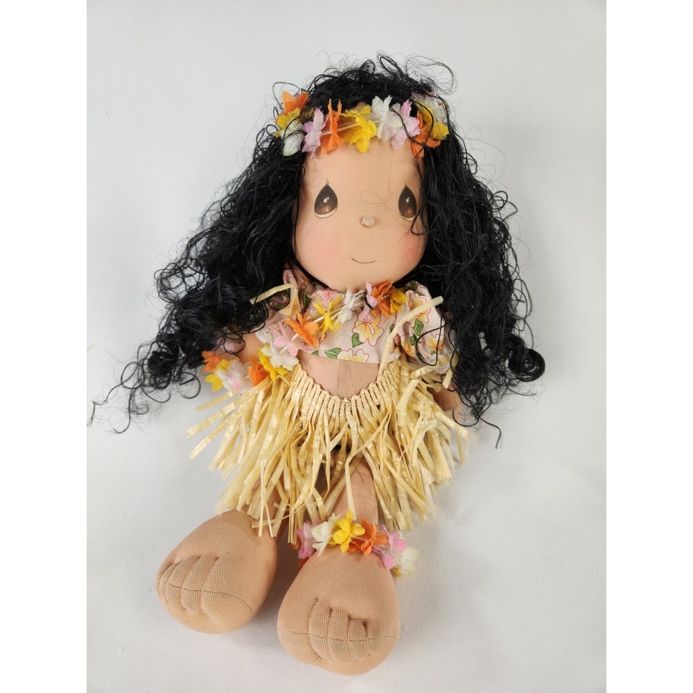 Precious Moments Mahealani Hawaiian Doll Pink Lei Skirt Hawaii Applause